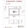 Kit Cuba Q395 com Torneira 1198 Metal e Válvula Click 1 1/2" e Sifão Pvc e Flexível Compace - 8