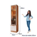 Ver imagem 4 de Cristaleira 2 Portas Reflecta Noble com LED e Espelho MDP/MDF para Sala Moderna