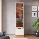 Ver imagem 2 de Cristaleira 2 Portas Reflecta Noble com Led e Espelho Mdp/mdf para Sala Moderna Jequitiba/off White