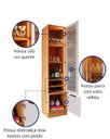 Ver imagem 5 de Cristaleira 2 Portas Reflecta Noble com LED e Espelho MDP/MDF para Sala Moderna