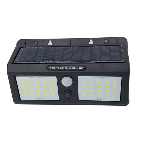 Arandela Solar com Sensor 8w 6500k 300lm Preta-gaya