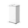 Lixeira Grande de Aço Inox Branca 50l Tampa Automática - 1