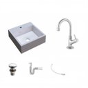 Ver imagem 2 de Kit Cuba Q395 com Torneira 1198 Metal e Válvula Click 1 1/2" e Sifão Pvc e Flexível Compace