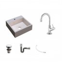 Ver imagem 2 de Kit Cuba Q395 com Torneira 1198 Metal e Válvula Click 1 1/2" e Sifão Cromado e Flexível Compace