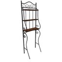 Ver imagem 1 de prateleira 3 andares ferro madeira banheiro organizado artesanal rústico