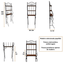 Ver imagem 3 de prateleira 3 andares ferro madeira banheiro organizado artesanal rústico