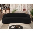 Ver imagem 2 de Sofá 4 Lugares Curvo Sala de Estar Living Lótus D02 Veludo Preto 230 cm C-300 - Lyam Decor