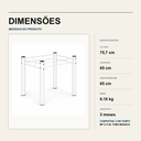 Ver imagem 4 de Base de Mesa Tubular Aço 3" 0,75 para Banco Branca Jantar