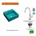 Ver imagem 3 de Kit Cuba Q395 com Torneira 1198 Metal e Válvula Click 1"b Pol. Compace