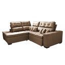 Ver mais imagens de Sofá de Canto 2,60x2,36m Retrátil e Reclinável com Molas Cama inBox Platinum Esquerdo Suede
