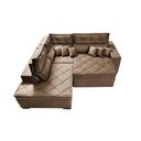Ver imagem 6 de Sofá de Canto 2,60x2,36m Retrátil e Reclinável com Molas Cama inBox Platinum Esquerdo Suede