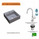Ver imagem 3 de Kit Cuba Q395 com Torneira 1198 Metal e Válvula Click 1"b Pol. Compace