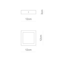 Plafon Led Sobrepor Branco 6w Luz Amarela 12cm Yamamura - 3