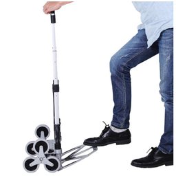 Carrinho de Carga 6 Rodas Sobe Escada Dobrável Compras 80kg - 4