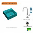 Ver imagem 3 de Kit Cuba Q395 com Torneira 1198 Metal e Válvula Click 1"G Pol. Compace