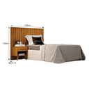 Ver imagem 2 de Cabeceira Solteiro Ripada com Um Criado - Milano - Leifer Móveis - Cinamomo