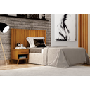 Ver imagem 1 de Cabeceira Solteiro Ripada com Um Criado - Milano - Leifer Móveis - Cinamomo