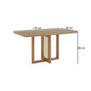 Ver imagem 3 de Mesa de Madeira Natalí 120 Cm com Vidro Incolor/nature - Henn