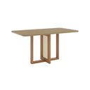 Ver imagem 2 de Mesa de Madeira Natalí 120 Cm com Vidro Incolor/nature - Henn