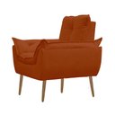 Ver imagem 4 de Kit 02 Poltrona Opala Decorativa Suede Terracota