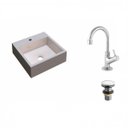 Ver imagem 2 de Kit Cuba Q395 com Torneira 1198 Metal e Válvula Click 1 1/2" Compace