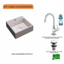 Ver imagem 3 de Kit Cuba Q395 com Torneira 1198 Metal e Válvula Click 1 1/2" Compace