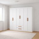 Ver imagem 1 de Guarda Roupa com 6 Portas 2 Gavetas Platinum -grand Line