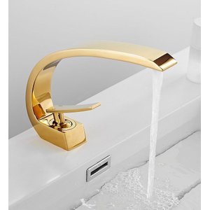 Torneira Banheiro Monocomando Cuba Misturado T105d Dourado Luuk Young