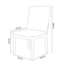 Ver imagem 2 de Kit com 4 Cadeiras Daniela Madeira Maciça Estofada para Mesa de Jantar Veludo Bege 102