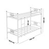 Beliche Tubolar em Aço Domus Reforçada para Pousadas, Alojamentos Branco - 4