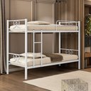 Ver imagem 1 de Beliche Tubolar em Aço Domus Reforçada para Pousadas, Alojamentos Branco