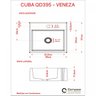 Kit Cuba Q395 com Torneira Luxo 1195 Metal e Válvula 1 Pol. e Sifão Pvc e Flexível Compace - 8