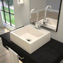 Ver imagem 1 de Kit Cuba Q395 com Torneira Luxo 1195 Metal e Válvula 1 Pol. e Sifão Pvc e Flexível Compace