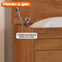 Ver imagem 4 de Baú Peseira Organizador Itália para Quarto com Tampo e Pistão a Gás 1 Gaveta Carvalho Tapajós