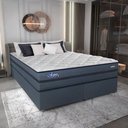 Ver imagem 1 de Cama Box Conjugado King com Colchão 193x69x203 Acqua Gel Gazin Cr35345 Azul Escuro
