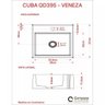 Kit Cuba Q395 com Torneira Luxo 1195 Metal e Válvula 1 Pol. e Sifão Pvc e Flexível Compace - 8