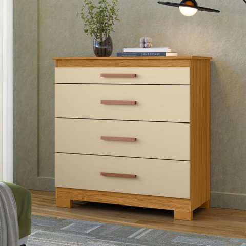 Comoda 4 Gavetas com Porta Joias Organizador Funcional