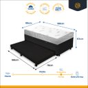 Ver imagem 6 de Cama Box Baú com Colchão de Espuma D23 Ortobom Light Liso + Auxiliar Solteiro 88 Cm