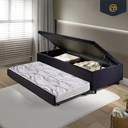 Ver mais imagens de Cama Box Baú com Colchão de Espuma D23 Ortobom Light Liso + Auxiliar Solteiro 88 Cm