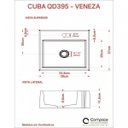 Ver mais imagens de Kit Cuba Q395 com Torneira Luxo 1195 Metal e Válvula Click 1"b e Sifão Cromado e Flexível Compace