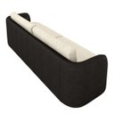 Ver imagem 7 de Sofá Living Sala de Estar Abel 240cm Bipartido Pés de Madeira Pu/linho Preto/off White G33 - Gran Be