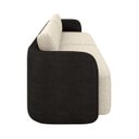 Ver imagem 6 de Sofá Living Sala de Estar Abel 240cm Bipartido Pés de Madeira Pu/linho Preto/off White G33 - Gran Be