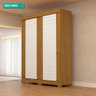 Guarda Roupa Solteiro 2 Portas de Correr 100% Mdf Ayla Acp Móveis Cinamomo/off White/off White - 2