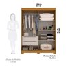 Guarda Roupa Solteiro 2 Portas de Correr 100% Mdf Ayla Acp Móveis Cinamomo/off White/off White - 3