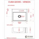 Ver mais imagens de Kit Cuba Q395 com Torneira Luxo 1195 Metal e Válvula Click 1 Pol. e Sifão Pvc e Flexível Compace