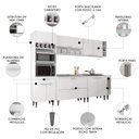 Ver imagem 3 de Armário de Cozinha CP07 com Pia 100cm Pérola Z34 Branco - Mpozenato