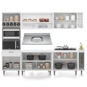 Ver imagem 6 de Armário de Cozinha CP07 com Pia 100cm Pérola Z34 Branco - Mpozenato