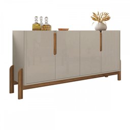 Balcão Buffet Lizz 4 Portas Off White/cedro 050518 - Casa D - 2