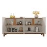Balcão Buffet Lizz 4 Portas Off White/cedro 050518 - Casa D - 5