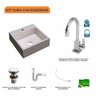 Kit Cuba Q395 com Torneira Luxo 1195 Metal e Válvula Click 1 Pol. e Sifão Pvc e Flexível Compace - 3